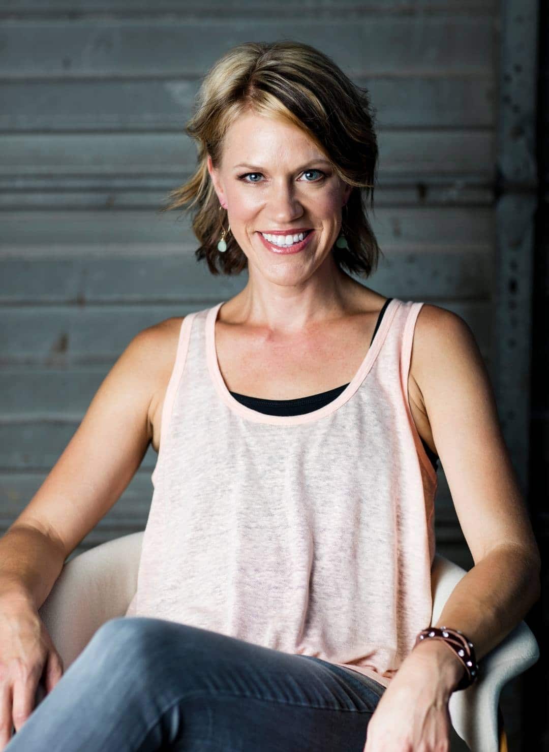 Tina Griffin seated and smiling